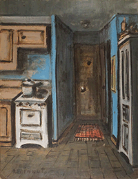 Interior with stove and closet